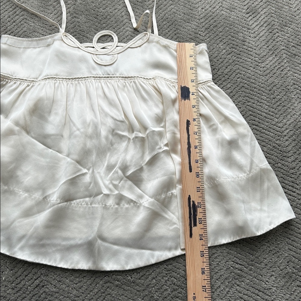 See by Chloé 100% Silk Babydoll Cami Top | Size 2 | Cream Ecru | EUC - Picture 5 of 10
